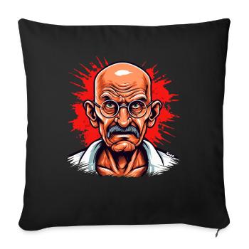Leader de la Révolution pacifique - Housse de coussin décorative 45 x 45 cm - noir - Devant