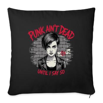 Le punk n’est pas mort, si je le dis comme ça - Housse de coussin décorative 45 x 45 cm - noir - Devant