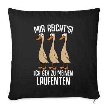 Ducks Dad Duck Ducks Mom Duck Breeding - Sofa pillowcase 17,3'' x 17,3'' (45 x 45 cm) - black - Front