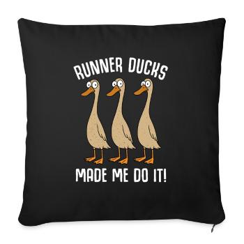 Ducks Duck Duck Mom Duck Dad Duck Breeding - Sofa pillowcase 17,3'' x 17,3'' (45 x 45 cm) - black - Front
