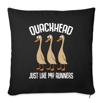 Indian Runner Ducks Running Ducks Mom Running Ducks Dad - Sofa pillowcase 17,3'' x 17,3'' (45 x 45 cm) - black - Front
