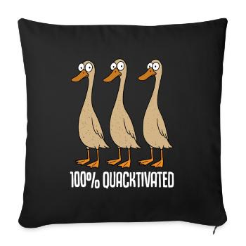 Running ducks keep runner ducks Breeding runner ducks - Sofa pillowcase 17,3'' x 17,3'' (45 x 45 cm) - black - Front
