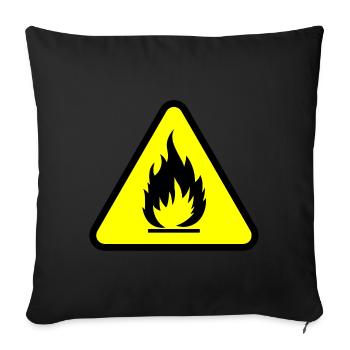 FIRE SHIRT - Sofakissenbezug 45 x 45 cm - Schwarz - Vorne