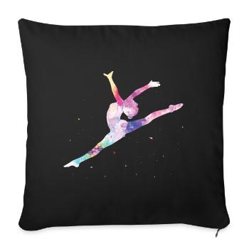 Competitive sports Ballet - Sofa pillowcase 17,3'' x 17,3'' (45 x 45 cm) - black - Front