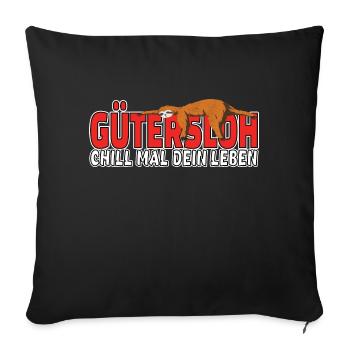 Hildesheim chill mal dein Leben Faultier Heimat - Sofakissenbezug 45 x 45 cm - Schwarz - Vorne