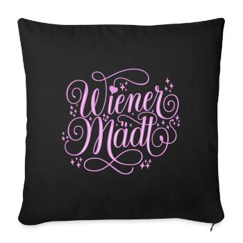 Viennese Girls - Sofa pillowcase 17,3'' x 17,3'' (45 x 45 cm) - black - Front