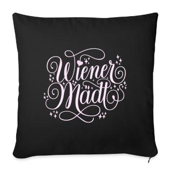 Viennese Girls - Sofa pillowcase 17,3'' x 17,3'' (45 x 45 cm) - black - Front