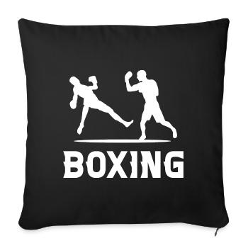 Boxing - Sofa pillowcase 17,3'' x 17,3'' (45 x 45 cm) - black - Front