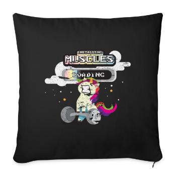 Unicorn Fitness Muscles Gym - Sofa pillowcase 17,3'' x 17,3'' (45 x 45 cm) - black - Front