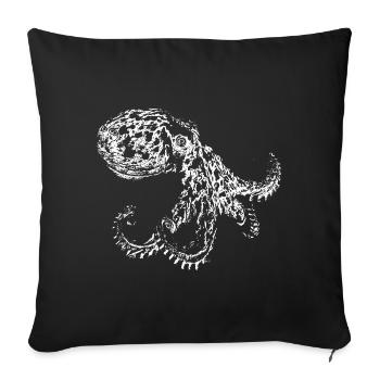 Oktopus - Sofakissenbezug 45 x 45 cm - Schwarz - Vorne