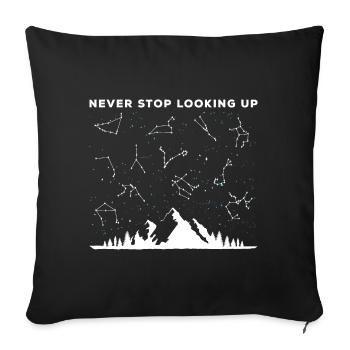 Physicien du télescope - Housse de coussin décorative 45 x 45 cm - noir - Devant
