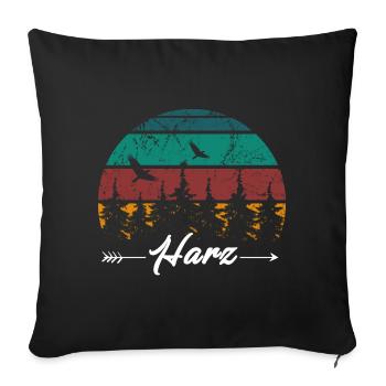 Harz Gebirge Brocken Bergsteigen - Sofakissenbezug 45 x 45 cm - Schwarz - Vorne