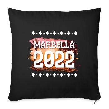 Marbella 2022 - Sofakissenbezug 45 x 45 cm - Schwarz - Vorne