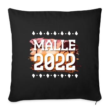 Malle 2022 - Sofa pillowcase 17,3'' x 17,3'' (45 x 45 cm) - black - Front