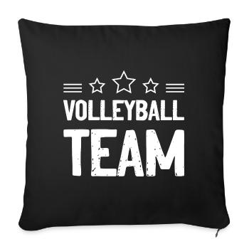 Volleyball Team - Sofa pillowcase 17,3'' x 17,3'' (45 x 45 cm) - black - Front