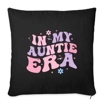 In My Auntie Era Baby Announcement for Aunt - Housse de coussin décorative 45 x 45 cm - noir - Devant