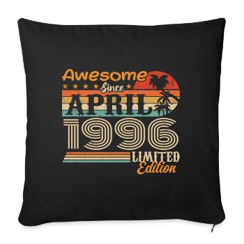 Les Légendes sont nées en avril 1996 - Housse de coussin décorative 45 x 45 cm - noir - Devant