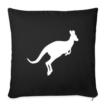 Kangaroo animal symbol - Sofa pillowcase 17,3'' x 17,3'' (45 x 45 cm) - black - Front