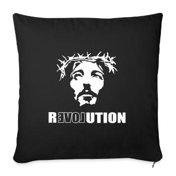 Revolution Relovution - Sofa pillowcase 17,3'' x 17,3'' (45 x 45 cm) - black - Front