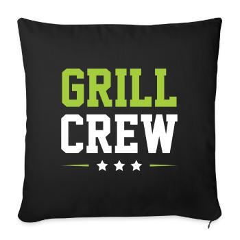 Équipe de grillades - Housse de coussin décorative 45 x 45 cm - noir - Devant