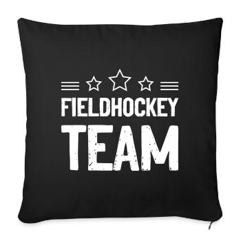 Field Hockey Team Team - Sofa pillowcase 17,3'' x 17,3'' (45 x 45 cm) - black - Front