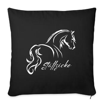 Stallzicke - Sofakissenbezug 45 x 45 cm - Schwarz - Vorne