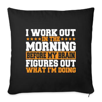 Calisthenics - Sofa pillowcase 17,3'' x 17,3'' (45 x 45 cm) - black - Front