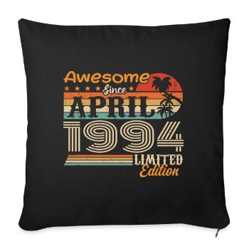 Les légendes sont nées en avril 1994 - Housse de coussin décorative 45 x 45 cm - noir - Devant