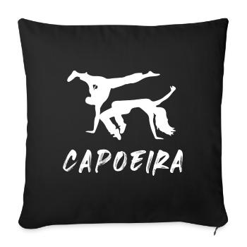 Capoeira - Sofa pillowcase 17,3'' x 17,3'' (45 x 45 cm) - black - Front