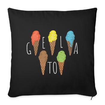 Eis - Sofakissenbezug 45 x 45 cm - Schwarz - Vorne
