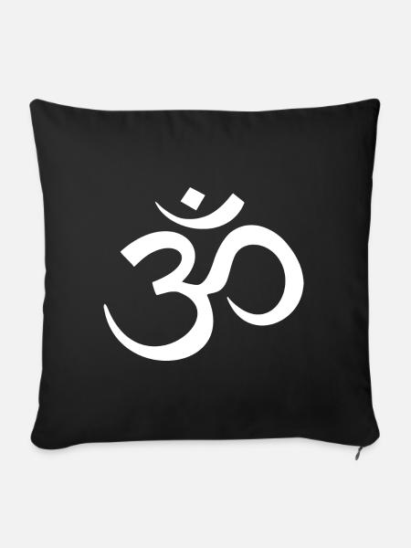 Om - Sofakissenbezug 45 x 45 cm - Schwarz