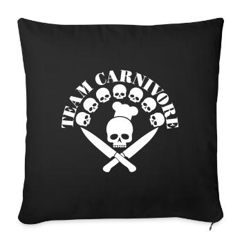 BBQ Motif Grill Master Skull avec Couteaux Grill - Housse de coussin décorative 45 x 45 cm - noir - Devant