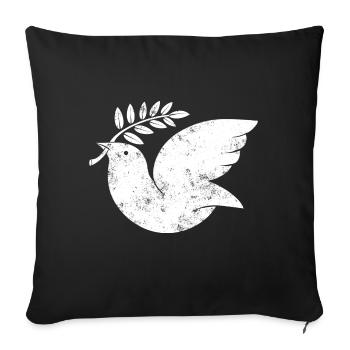 Dove of Peace - Sofa pillowcase 17,3'' x 17,3'' (45 x 45 cm) - black - Front