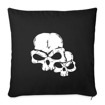 Skull Schädel Totenkopf - Sofa pillowcase 17,3'' x 17,3'' (45 x 45 cm) - black - Front