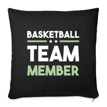 Équipe de basket-ball - Housse de coussin décorative 45 x 45 cm - noir - Devant