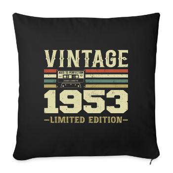 Vintage 1953 Retro 1953 Birthday Gift - Sofa pillowcase 17,3'' x 17,3'' (45 x 45 cm) - black - Front