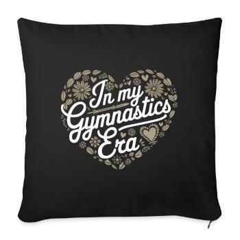 Turnen Turner Gymnastik - Sofakissenbezug 45 x 45 cm - Schwarz - Vorne