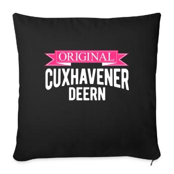 Cuxhavener deern d'origine - Housse de coussin décorative 45 x 45 cm - noir - Devant