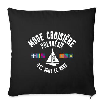 Reisemodus Polynesien - Sofakissenbezug 45 x 45 cm - Schwarz - Vorne