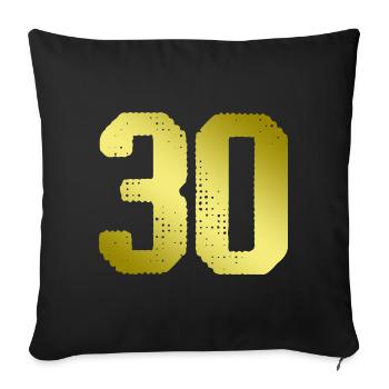 Maillot 30 Numéro - Housse de coussin décorative 45 x 45 cm - noir - Devant