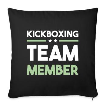 Kickboxing Team - Sofakissenbezug 45 x 45 cm - Schwarz - Vorne