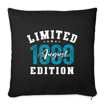 35th Birthday Original August 1989 Year 1989 - Sofa pillowcase 17,3'' x 17,3'' (45 x 45 cm) - black - Front