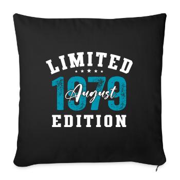 45th Birthday Original August 1979 Year 1979 - Sofa pillowcase 17,3'' x 17,3'' (45 x 45 cm) - black - Front