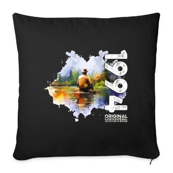 30ème Anniversaire Pêcheur Pêche 1994 Millésime 1994 - Housse de coussin décorative 45 x 45 cm - noir - Devant