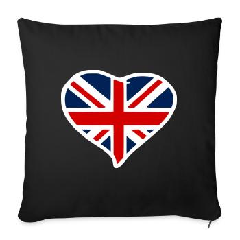 Union Jack - Sofa pillowcase 17,3'' x 17,3'' (45 x 45 cm) - black - Front