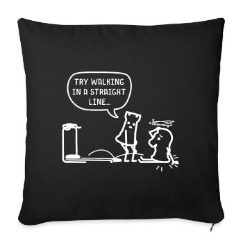 Sport Chess - Sofa pillowcase 17,3'' x 17,3'' (45 x 45 cm) - black - Front