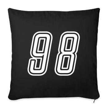 98 Numéro de numéro - Housse de coussin décorative 45 x 45 cm - noir - Devant