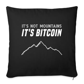It's not mountains it's bitcoin V2 - Crypto - Housse de coussin décorative 45 x 45 cm - noir - Devant