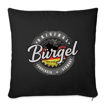 Original Germany Thüringen Bürgel - Sofakissenbezug 45 x 45 cm - Schwarz - Vorne