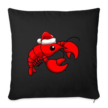 Lobster Comic Christmas - Housse de coussin décorative 45 x 45 cm - noir - Devant